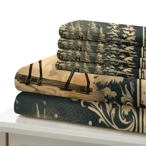Housse de couette Noël imprimé 3D en microfibre premium 135x200