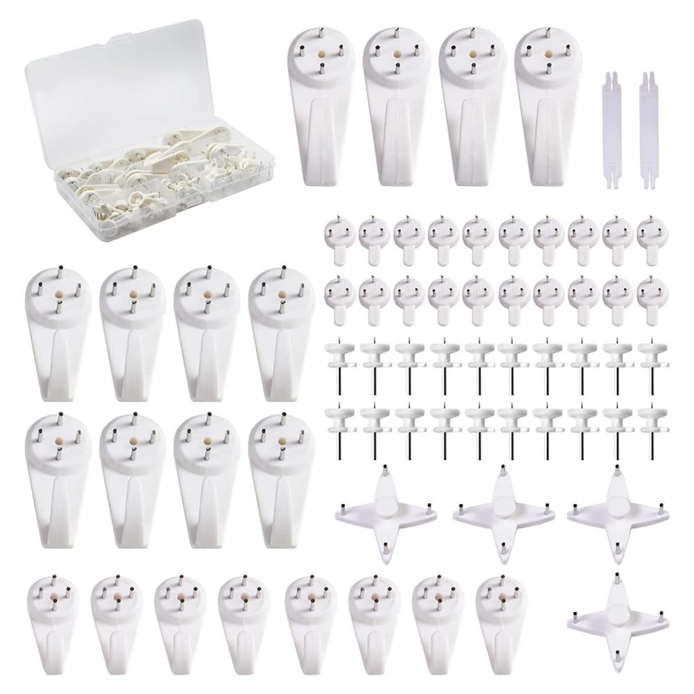 Crochets Pour Photo Pour Mur Dur Kit De Suspension Pour Photo Crochet De Suspension Pour Mur Dur Blanc 4PC-B