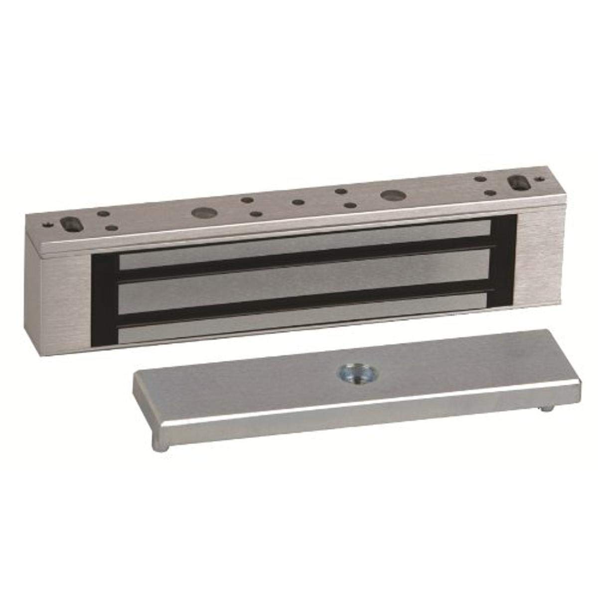 Rutherford Controls 8375 28 Single MicroMag Brushed Anodized Aluminum Electromagnetic Lock, 12/24 VDC (Pack of 1)