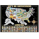 ALL 63 US National Park Scratch Off Map, USA Maps for Travel, RV Map of States Visited, Scratch Off Map of United States, National Park Posters, National Park Map, Travel Map Tracker