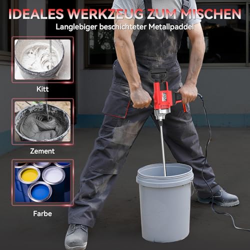 Mélangeur de perçage IMAYCC 3200W malaxeur à béton portable 20A vitesse variable pour ciment