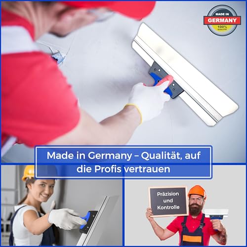BACHSAM® Made in Germany hochwertiges Flächenspachtel Set 25cm,40cm zum Spachteln, Verputzen und Tapeten Entfernen… – Ansicht 5