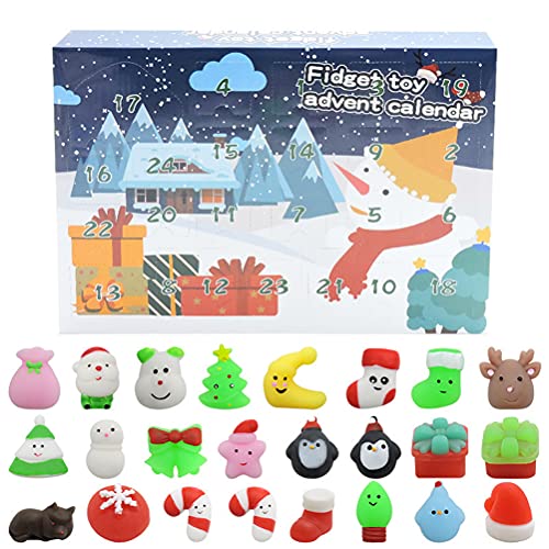Calendrier de l'Avent avec jouets et calendrier de l'Avent pour 24 jours de Noël - Jouets sensoriels - Cadeaux pour enfants et adultes Cover