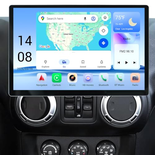Radio para Jeep Wrangler JK 2011-2017 con pantalla 13" miniatura 1