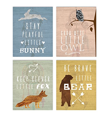 Image of Woodland Nursery, Collection Inspirational Animals 8x10" Print, Nursery Decor, Kids Decor, Animals Decor for Kids, Motivational Art, Inspirational Art