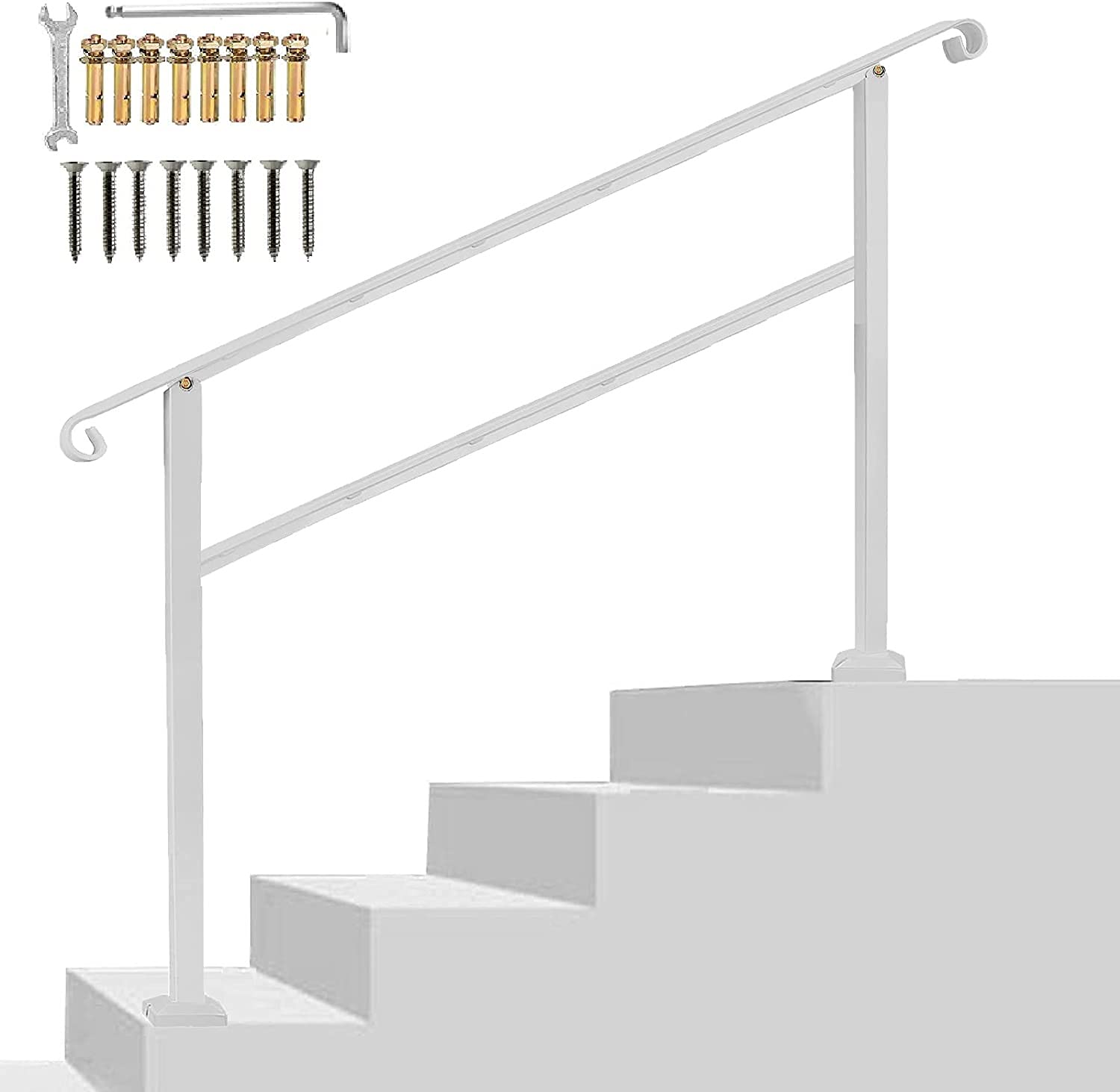 Buy Handrail Stair,Handrails for Outdoor Steps Sturdy Wrought Iron