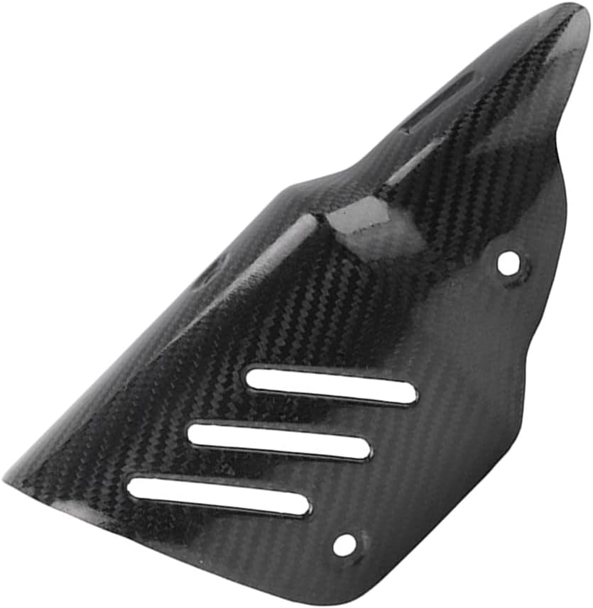 FSFY バイク用ヒートシールドカバーガードプロテクター ブラック リアルカーボンファイバー ユニバーサルバイク用 ホンダ用の ハー