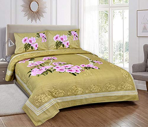 MagicBlizz Cotton 260 TC Bedsheet (Multicolour_King)