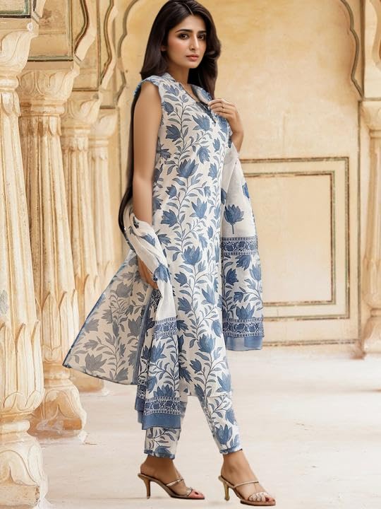 Image of SHIENZY Cotton Blend Kurta Set for Women