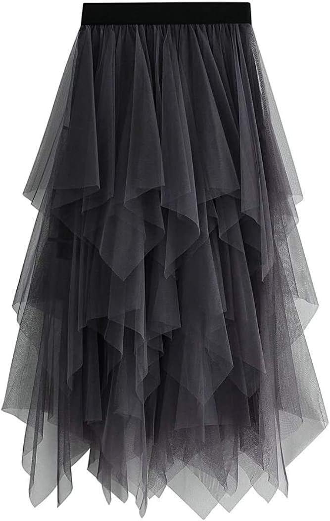 929 - Plus Size Women's A-Line Short Knee Length Tutu Tulle Wedding Prom Skirt - Image 5