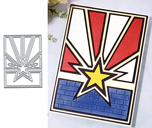 Troqueles de metal con diseño de estrella de fondo de pentagrama, diseño de copo de nieve, plantillas de corte para manualidades, álbumes de recortes, papel decorativo para álbumes de recortes,