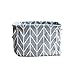 Produktbild Haodou Geometrische Streifen Muster Baumwolle/Leinen Desktop Organizer Kreativ Haushalt Leinen mit Griff Verschiedene Tuch Umweltfreundlich, Gesund und Langlebig Kosmetik Storage Basket Box (Graue)