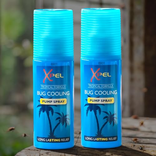 2 x 70ml Xpel Bug Bite and Sting Relief Cooling Spray Features a Tropical Formula for Long-Lasting Relief(Total 140ml)