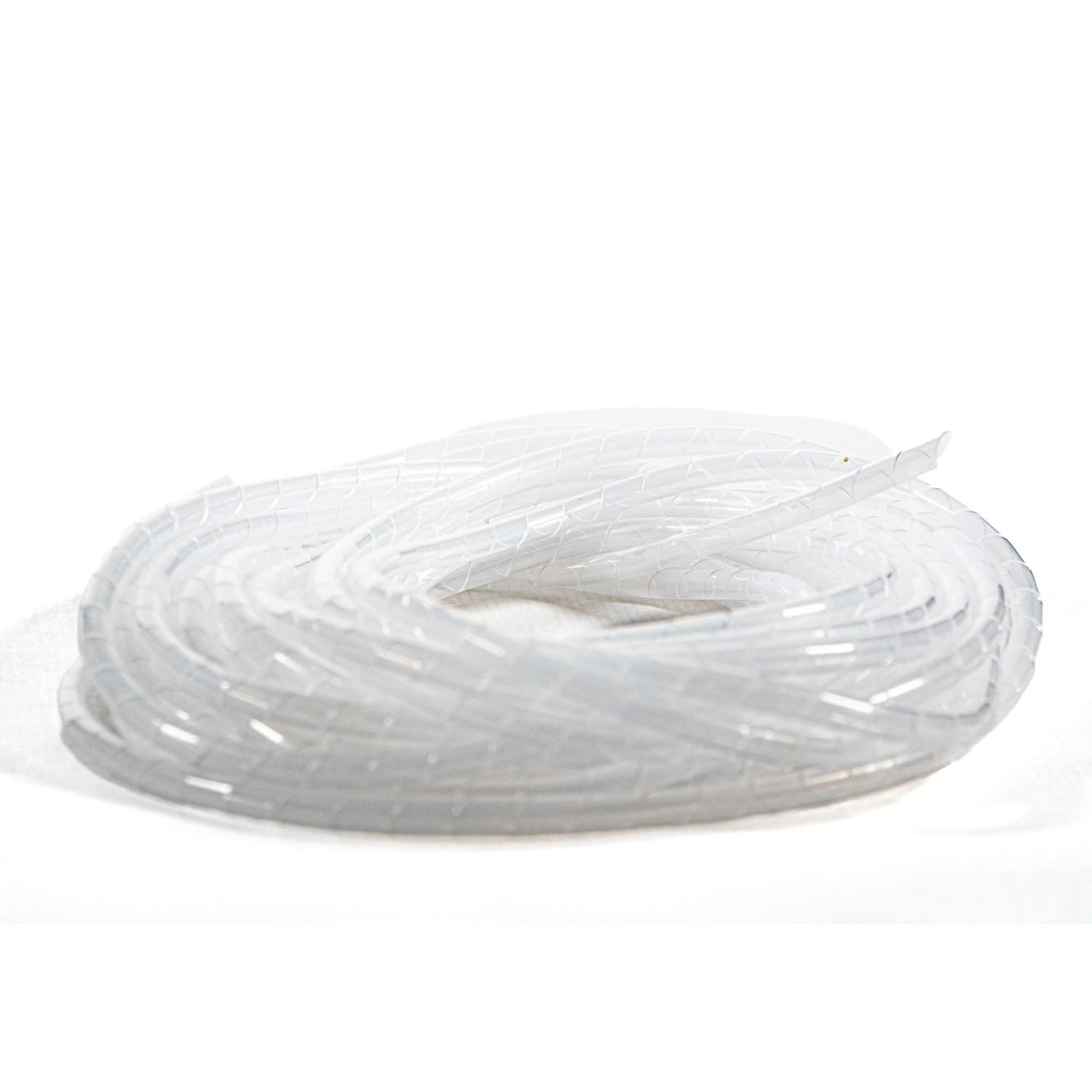 10 m x 6 mm White Flexible and Cuttable Spiral Cable Roll for Cable Management