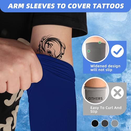 Image of BHYTAKI UV Sun Protection Arm Sleeves, UPF 50 Sports Cooling Arm Compression Sleeves for Men Women Teenager