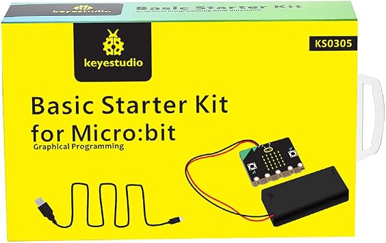 KEYESTUDIO BBC Micro:bit V2.21 Microbit Starter Kit, Electronic Components Kit, Electronic Programming Set