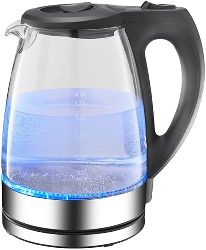 Miniatura 3 de Calentador de agua eléctrico de 1.7 litros con dispensador de agua LED de apagado automático para uso doméstico y cocina (luz azul)
