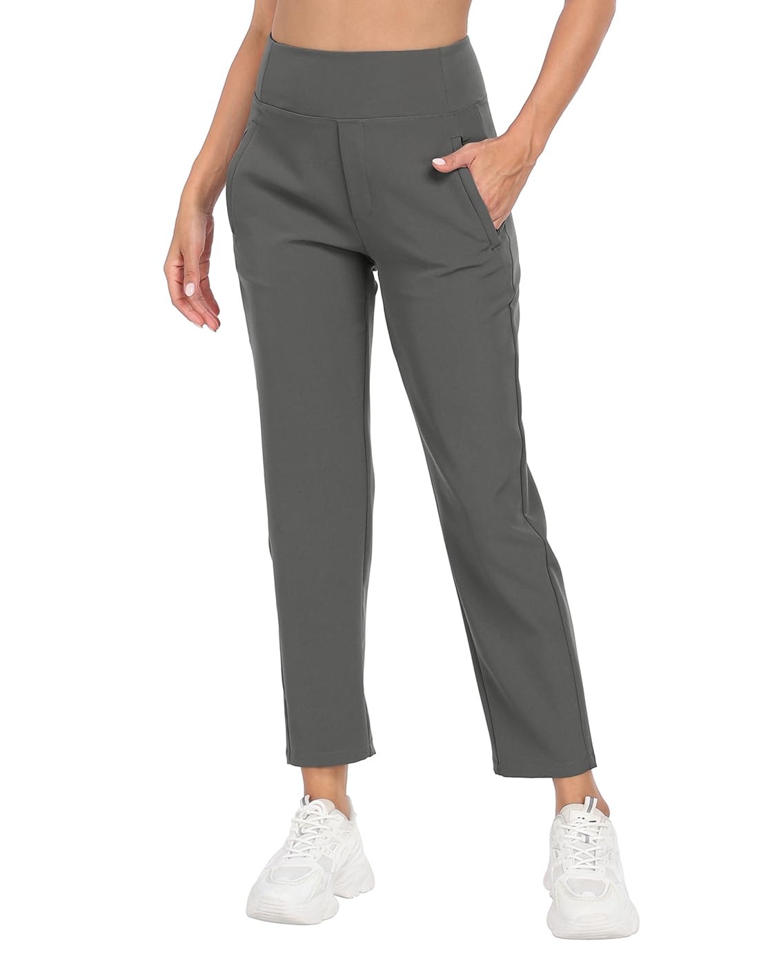 HDE Women's Travel Pants High Waist Stretch Work Golf Hiking Pant with Pockets