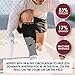 Buttons & Pleats Calf Compression Sleeve for Women & Men - Footless Leg Sleeves Socks - Boosts Circulation - Reduces Fatigue - Eases Shin Splints 1 Pair Black L/XL