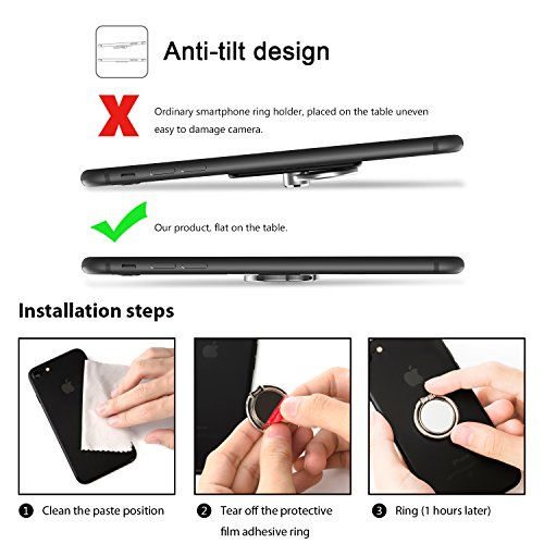 Icheckey Smart Phone Ring Holder Mirror Series Stylish 360° Adjustable Ring Stand Grip Mount Kickstand For Iphone 7/7 Plus, Galaxy S8/S8 Plus And Almost All Cases/Phones (Rose Gold) #TOP4