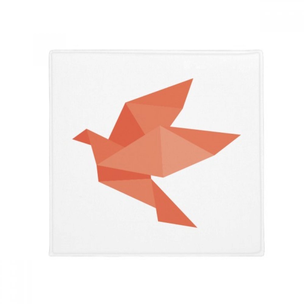 Tapis oiseau origami rouge idée cadeau design pour crémaillère 50cm