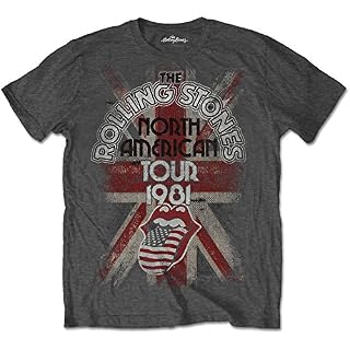 The Rolling Stones North American Tour 1981 Officiel T-Shirt Hommes Unisexe - Les Beatles, Paul McCartney, John Lennon, RIngo Starr, George Harrison