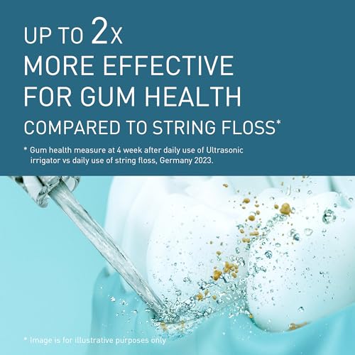 Panasonic Series 800 Ultrasonic Oral Irrigator EW-DJ86-K511, Water Flosser for Teeth, 200ml, 1 Ultrasonic & 1 Orthodontic Nozzle, 5 Pressure Settings, Travel Accessory, USB-C charging, Black