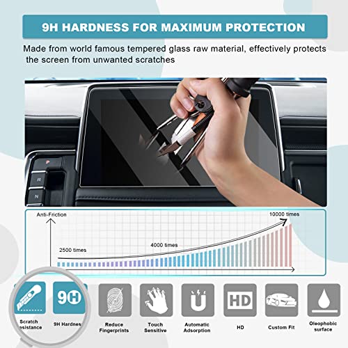 Image of CDEFG Glass Screen Protector for 2021 2022 2023 2024 Tahoe Suburban Yukon 10.2 Inch: Car Navigation Display Touch Screen Protector for 2021 2022 2023 2024 Tahoe Suburban Yukon Tempered Glass HD Anti