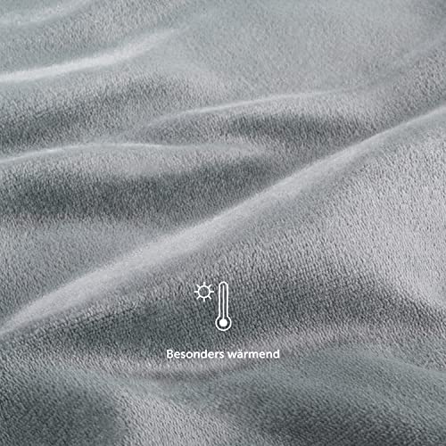 Blumtal Kuscheldecke aus Fleece - hochwertige Decke, Oeko-TEX® Zertifiziert in 150x200 cm, Kuscheldecke flauschig als Sofadecke, Tagesdecke oder Winterdecke, Grau - Image 4