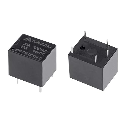 Miniatura 2 de uxcell 5 unids JQC-T78-DC12V-C DC 12V bobina SPDT 5 Pin PCB Relé de potencia electromagnética