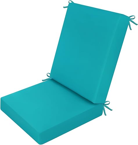 idee-home Cojín grueso para silla de comedor de patio al aire libre, cojines gruesos de 4 pulgadas de alto con funda extraíble, resistente a la