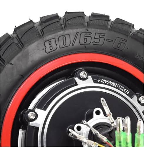 Felixstory Achterwielmotor, 48 V, 500 W, geschikt voor Kugoo M4/M4 Pro elektrische scooter, 10 inch offroad-band 80/65-6 - Afbeelding 6
