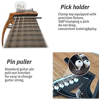 TANMUS Capodastre 3 en 1 pour guitare acoustique et électrique, lot de 2 (avec support et 6 médiateurs), ukulélé… - Les Beatles, Paul McCartney, John Lennon, RIngo Starr, George Harrison TANMUS Capodastre 3 en 1 pour guitare acoustique et électrique, lot de 2 (avec support et 6 médiateurs), ukulélé… – Image 6