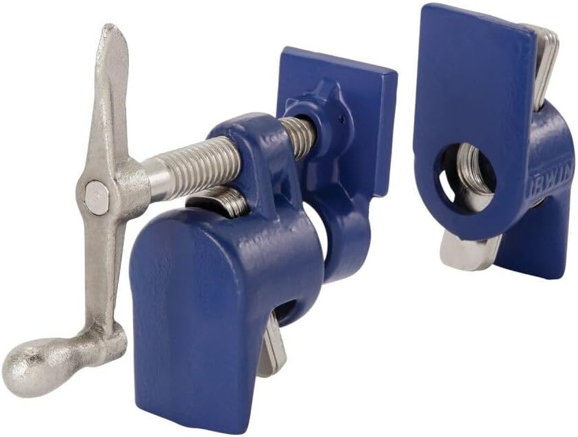 IRWIN QUICK-GRIP 3/4" Pipe Clamp 224134 - No Threaded Pipe Needed, Ergonomic Quick-Release for Woodworking