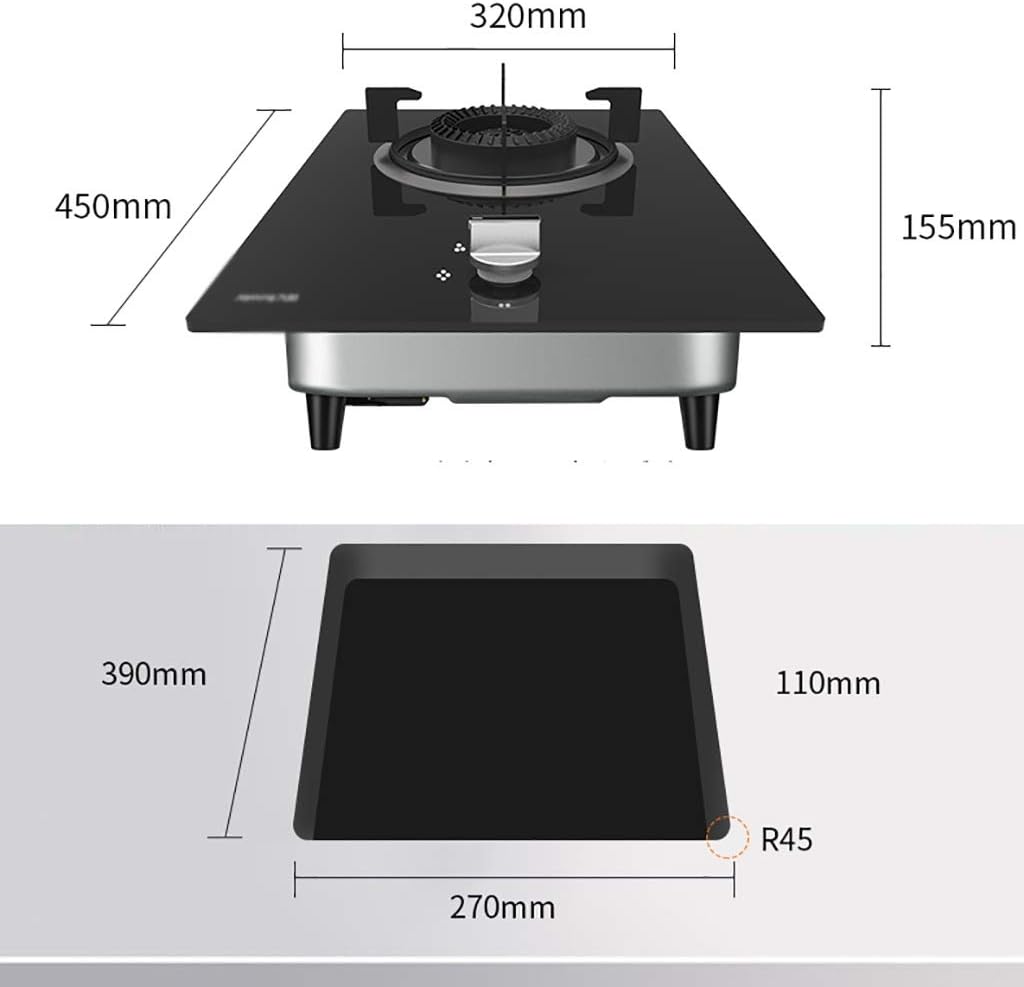 Burners Gas Hob Built-in Gas Hob,Portable Gas Stove，Table-Top Cooking，4.8KW Home Kitchen Built-in Gas Stove Single Burner [Energy Class A]