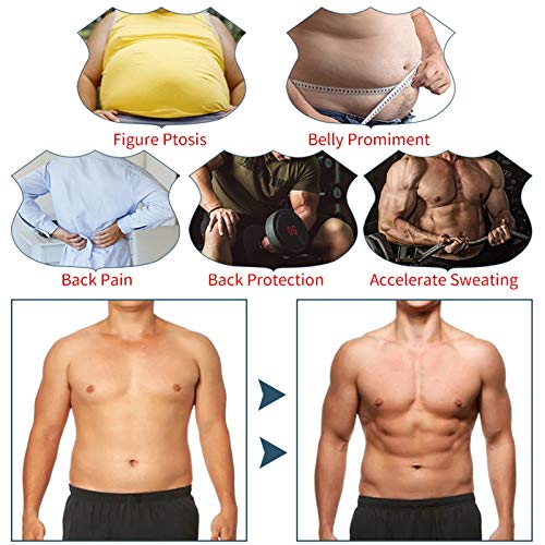 menolana Modelador de Corpo de Neoprene Masculino Suor Sauna Colete Queimador de Gordura Modelador d