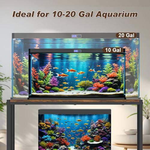 Fish Tank Stand for up to 10-20 Gallon Aquarium, 3 Tiers Heavy Duty Metal Aquarium Stand, Heavy Duty Turtle Tank Terrariums Tank Breeder Reptile Tank Stand for Home Office, 27.1” x 15.7” x 33.4” - Image 5
