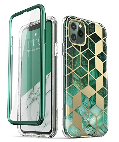Review i-Blason Cosmo Series Case for iPhone 11 Pro 5.8 inch, Slim Full-Body Stylish Protective Case with Built-in Screen Protector (Green)