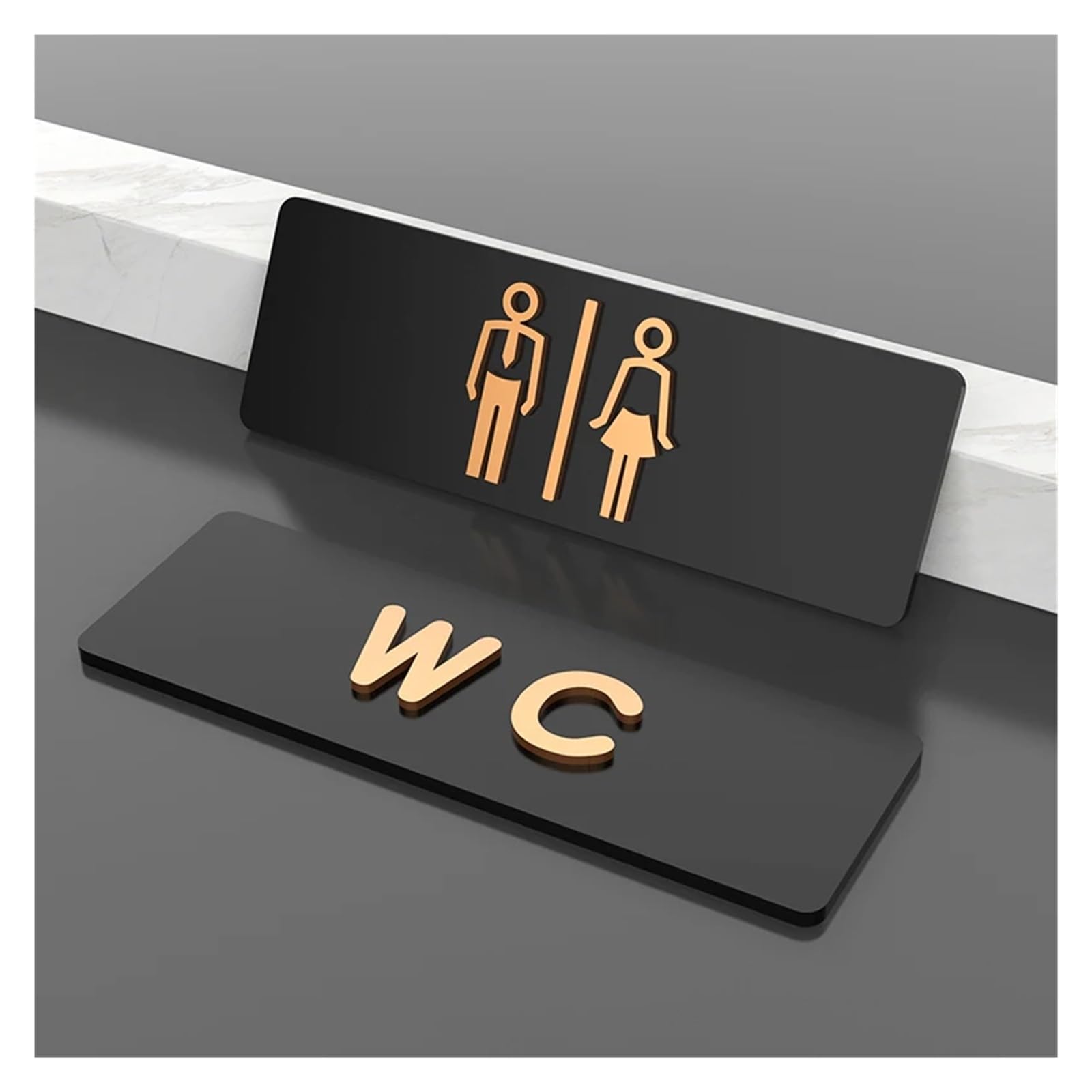 Segnaletica Per Toilette Segnaletica for WC Segnaletica for bagno for uomini e donne WC Guida for WC pubblici Hotel a sinistra e a destra Segnaletica for bagno in acrilico a sinistra e a destra Cartel