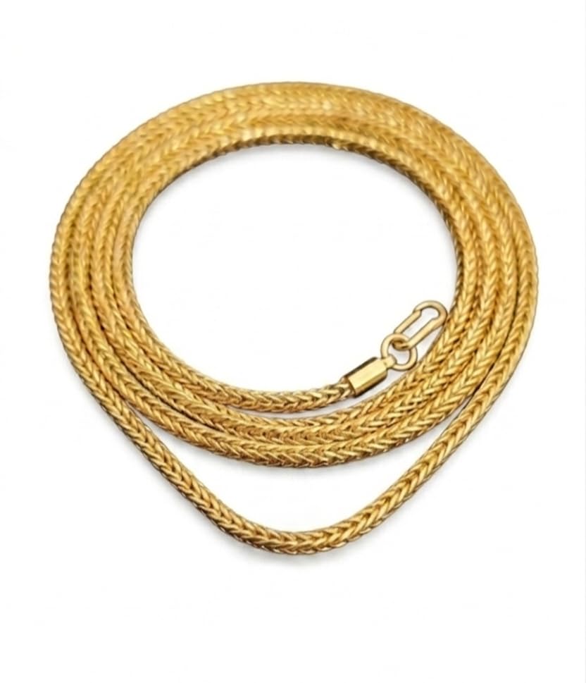 Gold Franco Chain Necklace 24 Inch Daily Wear-image-46