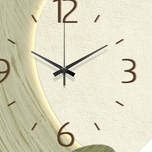 Horloge silencieuse enfants pour chambre et classe sans bruit verte