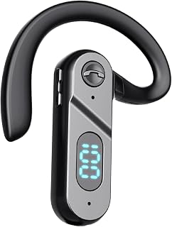 Ear Headset With Microphone,Wireless BT Handsfree Headset with Microphone - Ear Hook Wireless Headphone for Phone Tablet Laptop B/a
