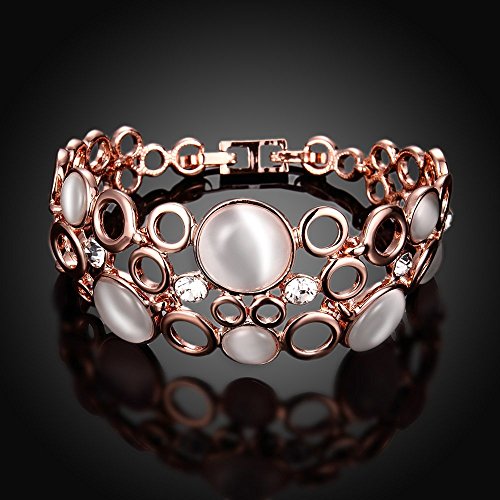 YouBella Jewellery Bracelets for Women Stylish Rose Gold Plated Crystal Bracelet Bangle Jewellery for Girls and Women (Image - 2)