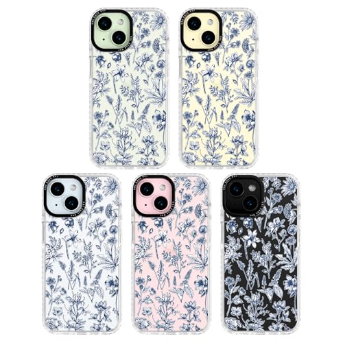 ChiCaseVer for iPhone 15 Case Blue White Floral Vintage Botanical Pattern by ChiCaseVer - Used condition - Image 3
