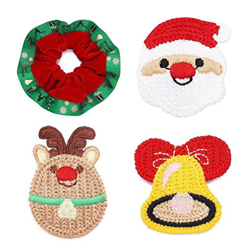 Chaioe 4Pcs Mollette per capelli natalizie