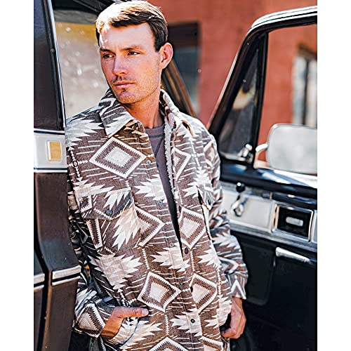 Image of Outback Trading Company Men's Ronan 29761 Cotton Warm Outdoor Casual Western Berber Lined Snap Closure Long Sleeve Jacket