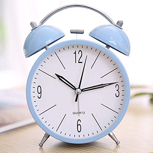 Wecker Nachtbatteriebetriebene No Noise Alarm No Tick Simulation Quarz Wecker 4 Zoll großes Zifferblatt mit kleinen Nachtlicht Kindern