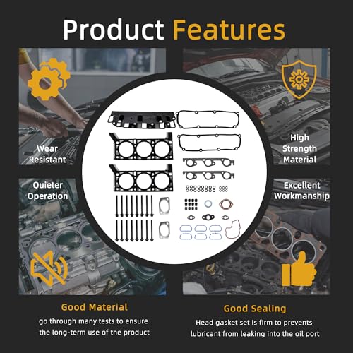Image of Head Gasket Set with Bolts, for Chrysler Town & Country 2004-2010