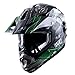 1Storm Adult Motocross Helmet Off Road MX BMX ATV Dirt Bike Mechanic HGXP14B Skull Green