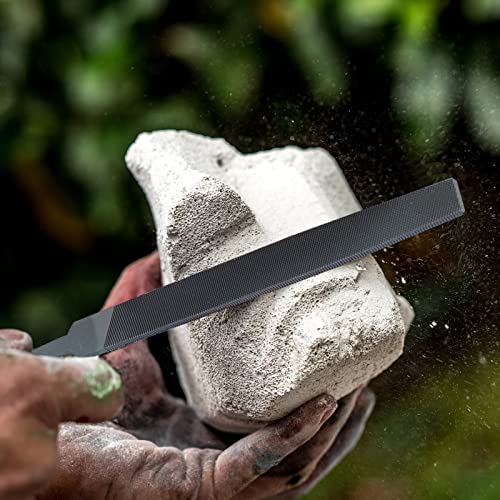 Hatonseyan 6-Inch Flat Medium Cut File Double Cut Teeth High Carbon Steel Hand File Single Cut Hardened Without Handle Ideal For Wood thumb #5